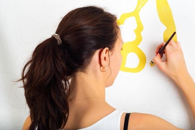 painting, wall, woman, girl, home, paint, house, interior, happy, young, painter, room, diy, brush, person, improvement, renovation, people, beautiful, color, roller, smiling, construction, decorating, standing, indoor, repair, housework, design, new, work, applying, build, job, repainting, diy, diy, diy, diy, diy
